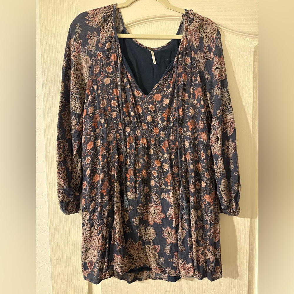 Free People Floral Mini Dress Tunic